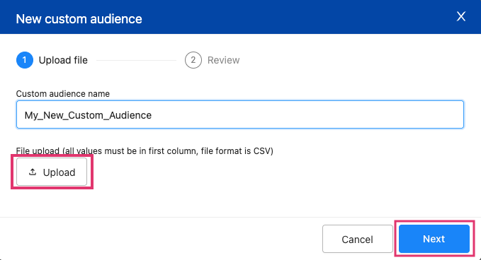 Custom Audience Import