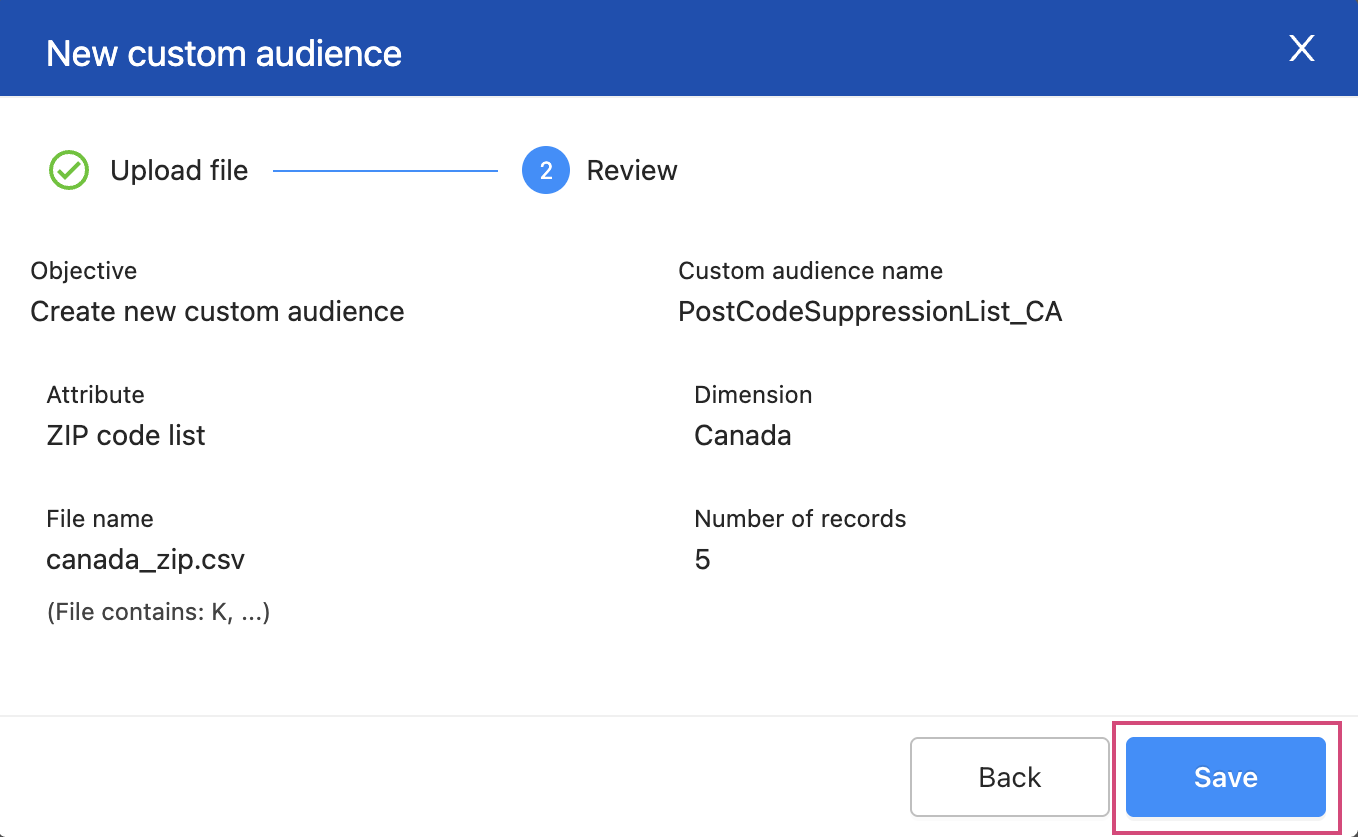 Custom Audience Import