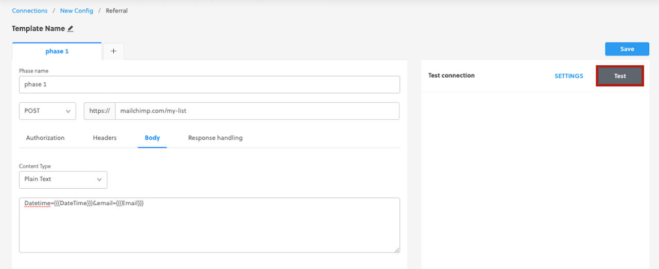 Referral Export via API