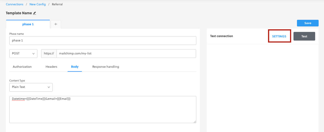 Referral Export via API