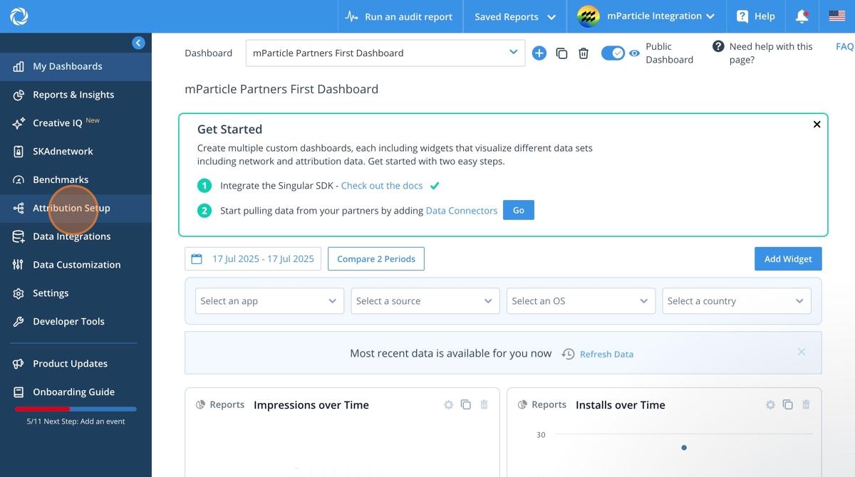 Étape 2 - Attribution Setup