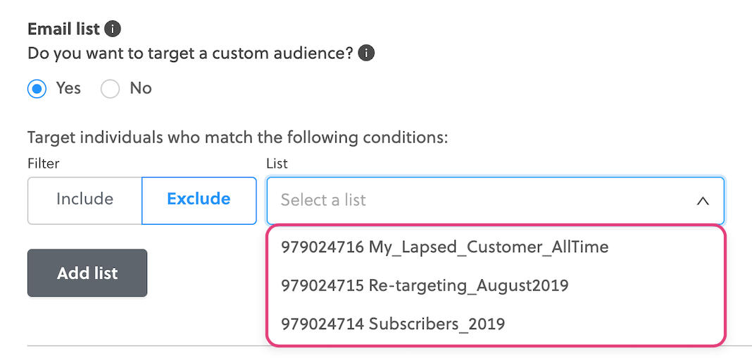 Custom Audience Import